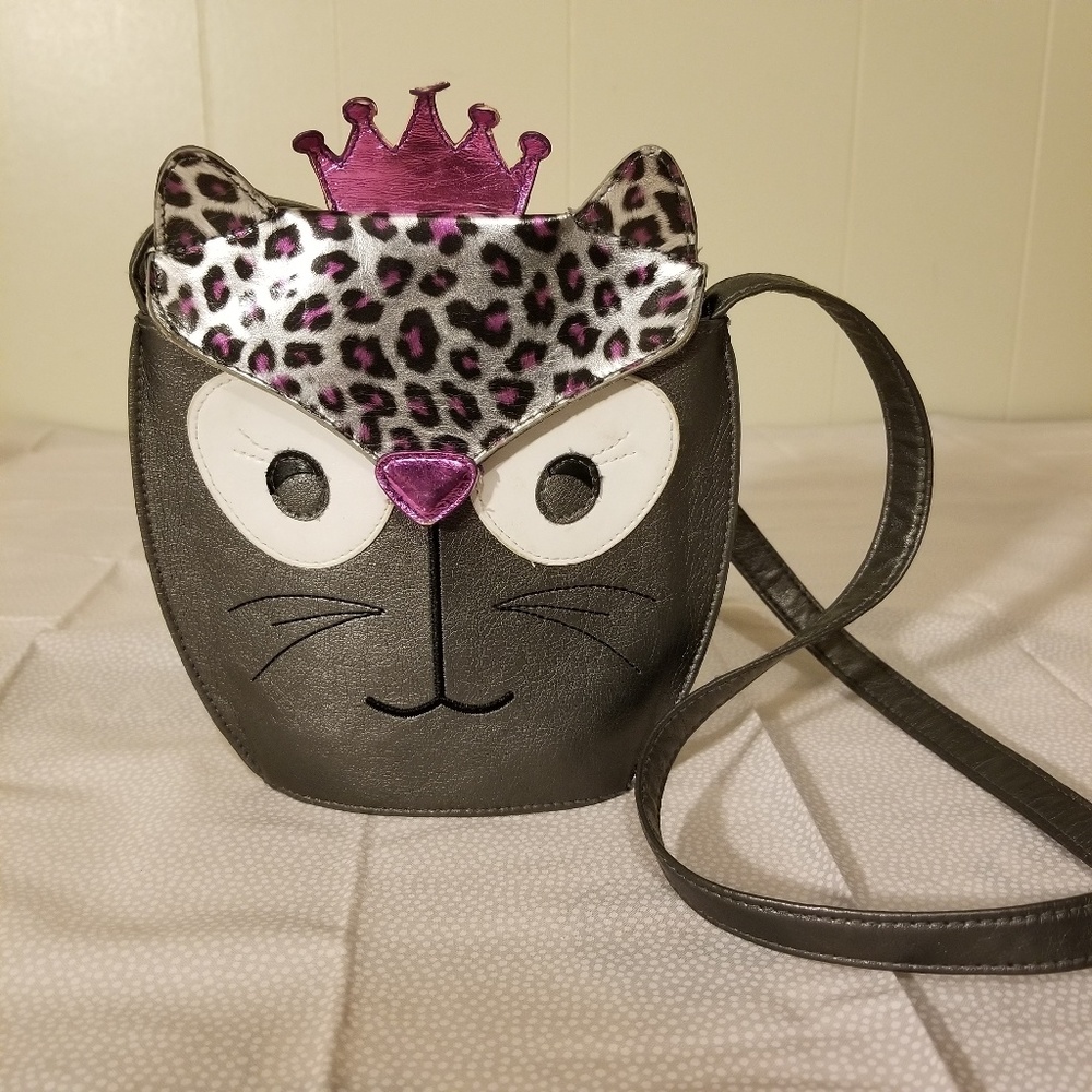 Leopard Kitty Cat Princess Girls Crossbody Purse
